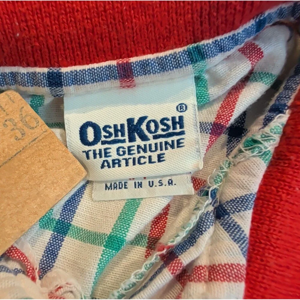 Vintage OshKosh B'Gosh Button Up Shirt 3T Collared Striped USA Cotton